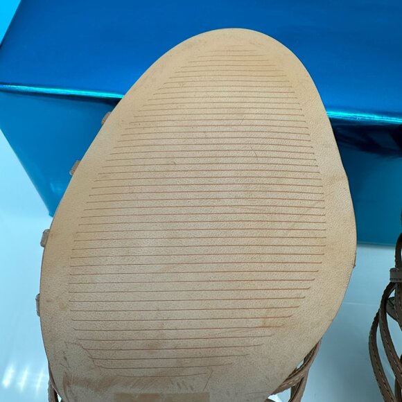 Ann Taylor Women's Strappy Caged Gladiator Lace Up High Heel Shoe, Size 8M, Nude - Picture 11 of 13